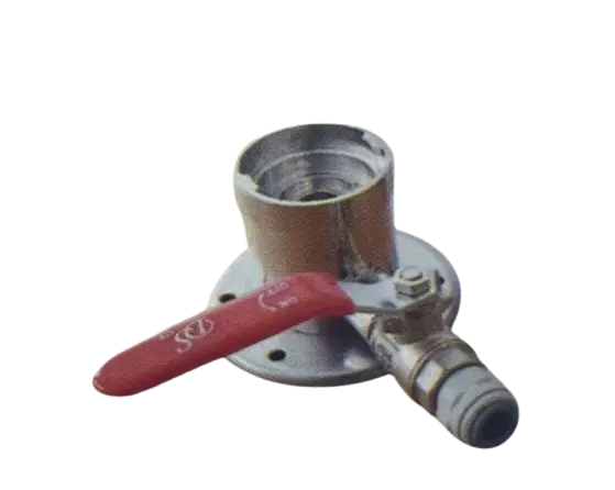 811307 SOCLE DE RINCAGE TYPE S AVEC VANNE METALLIQUE + BOUCHON