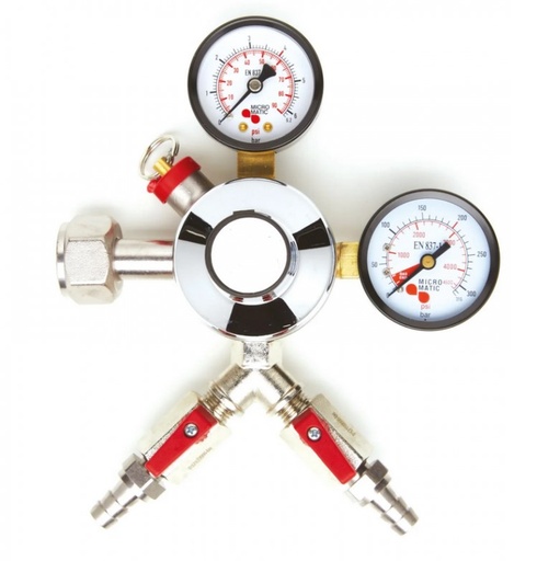 [D5927] 791-293 PPR009 Détendeur principal 6 bars CO2 bouteille 2 sorties cannelées